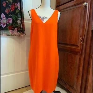 🆕 Ralph Lauren sz8 sheath dress in orange pockets